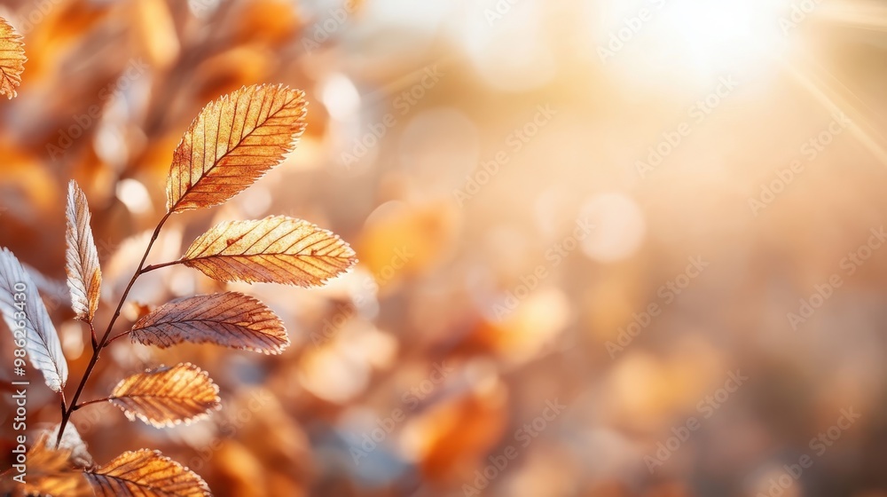 Golden autumn leaves shine radiantly in the gentle evening sunlight, creating a warm and picturesque scene that embodies the beauty and tranquility of the fall season. Golden autumn leaves shine radiantly in the gentle evening sunlight, creating a warm and picturesque scene that embodies the beauty and tranquility of the fall season.