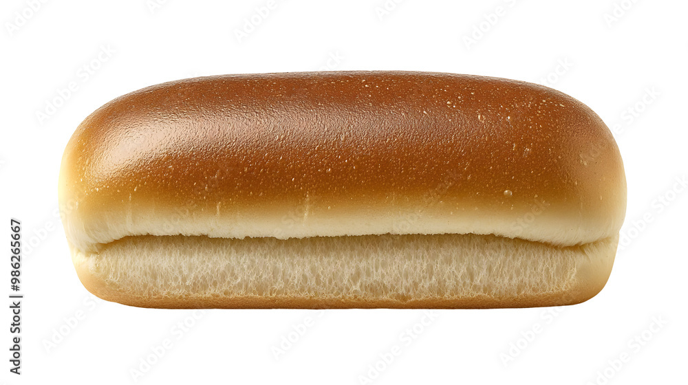Soft White Bread Roll with a Golden Crust Isolated on Transparent Background Soft White Bread Roll with a Golden Crust Isolated on Transparent Background