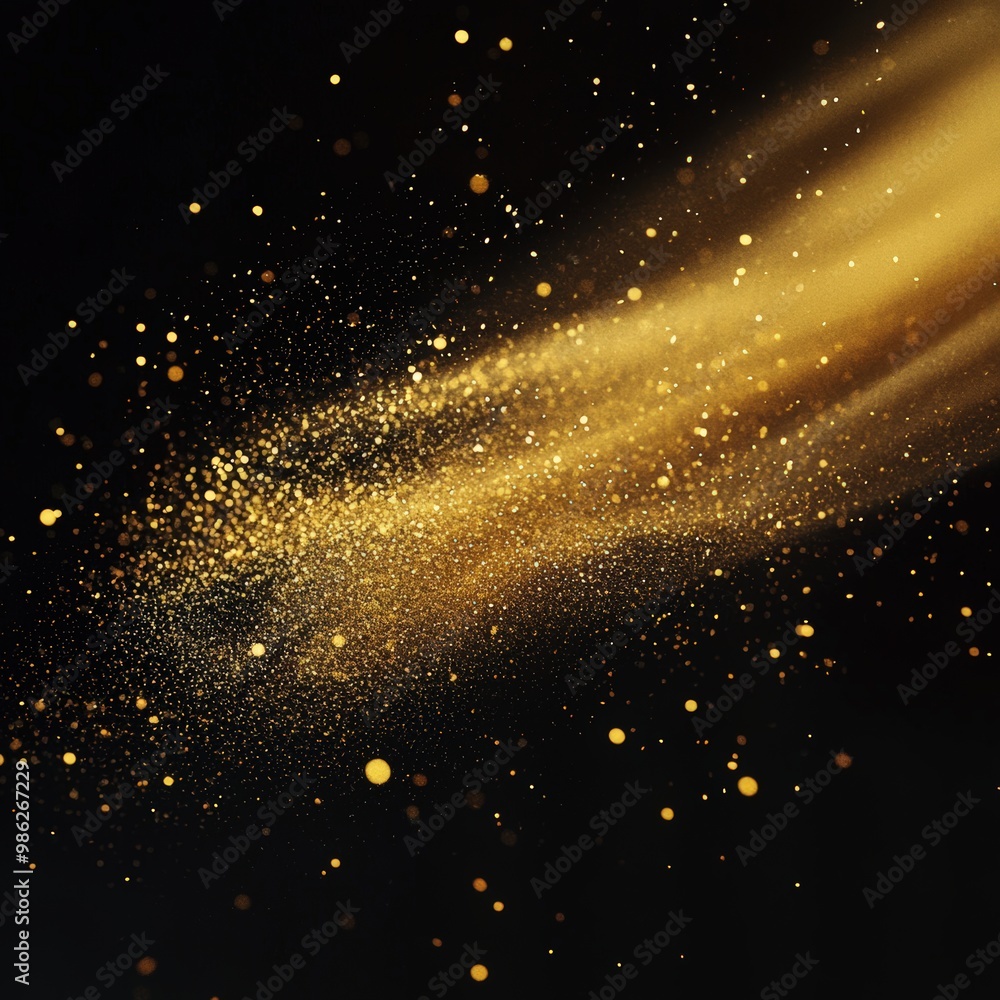 Obraz premium Gold glitter on black