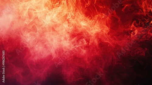 Red and orange smoke swirls