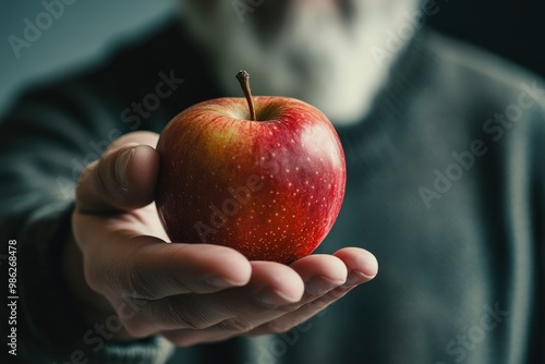 Wallpaper Mural Teacher Holding Apple with generative ai Torontodigital.ca