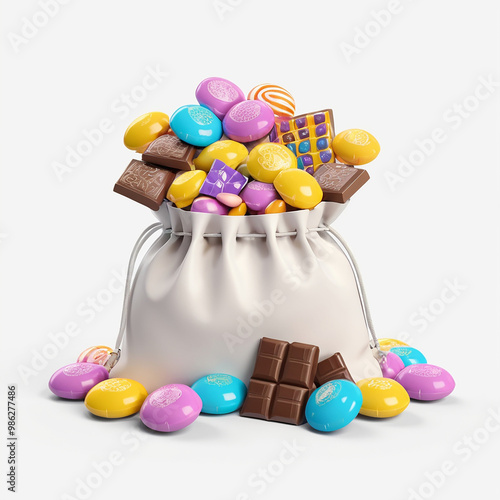 Bag filled Colorful Chocolate Candies for Every Occasion