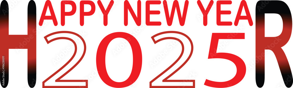 Happy new year 2025. Typography vector illustration. Happy new year 2025. Typography vector illustration.