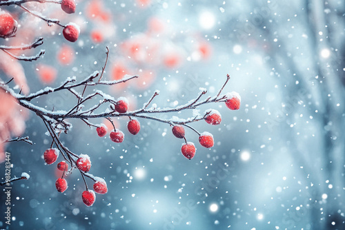 winter blurred background