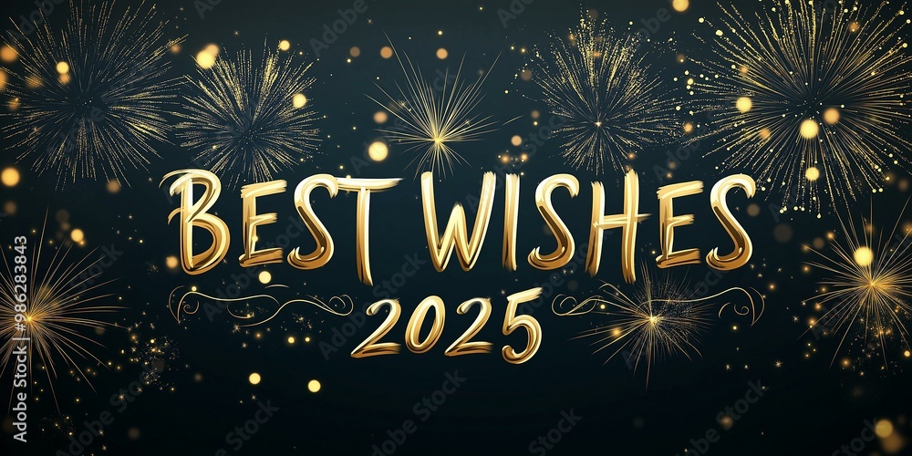 Festive Fireworks Display Celebrating New Year 2025