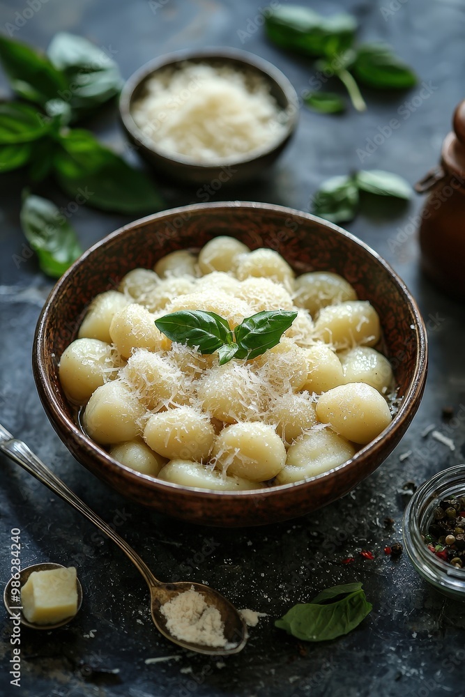 Gnocchi: Small dumplings made from potatoes or semolina, served with various sauces. Gnocchi: Small dumplings made from potatoes or semolina, served with various sauces.