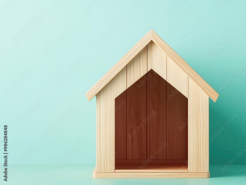 Compact doghouse with clean lines and built-in storage solutions, modern kennel, space-saving design Compact doghouse with clean lines and built-in storage solutions, modern kennel, space-saving design