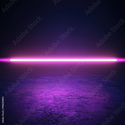 Purple neon light on dark background