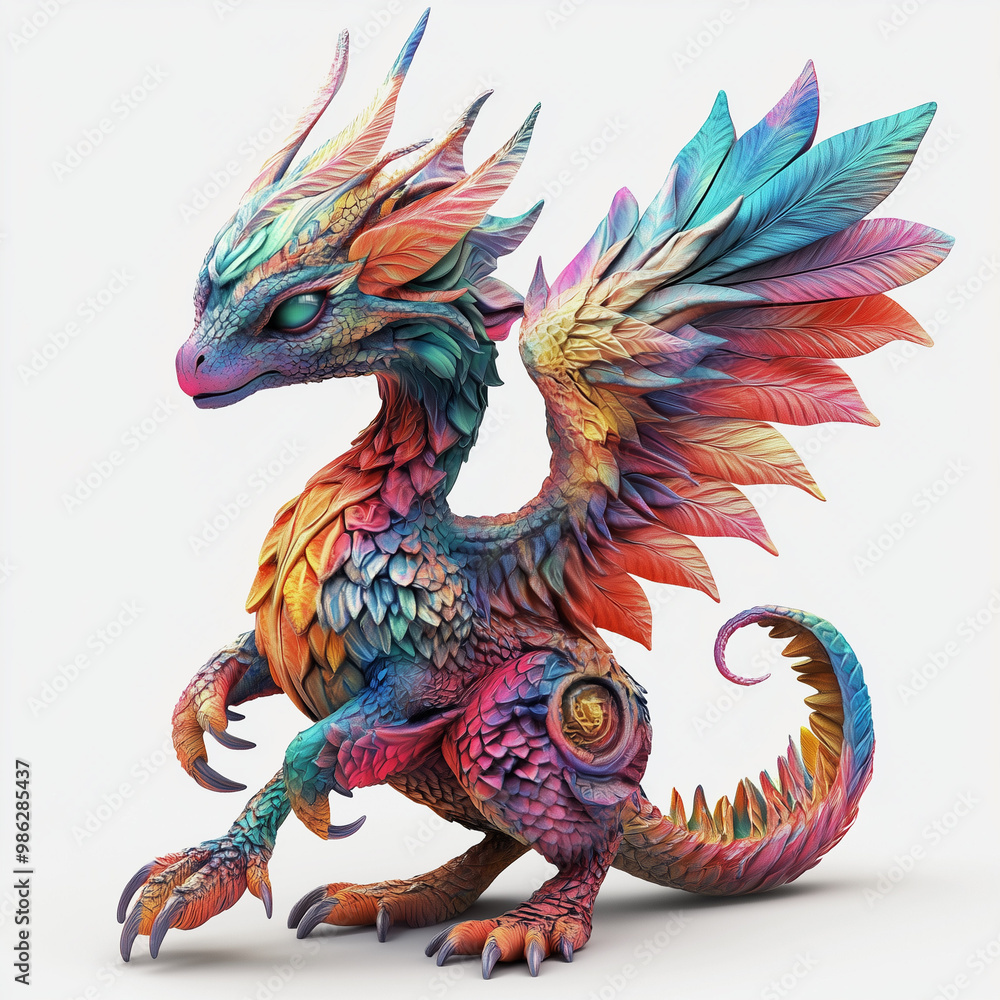 Obraz premium Rainbow dragon