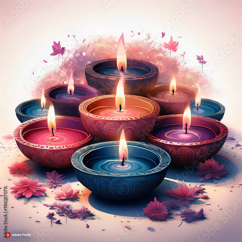 Happy Diwali Celebration design