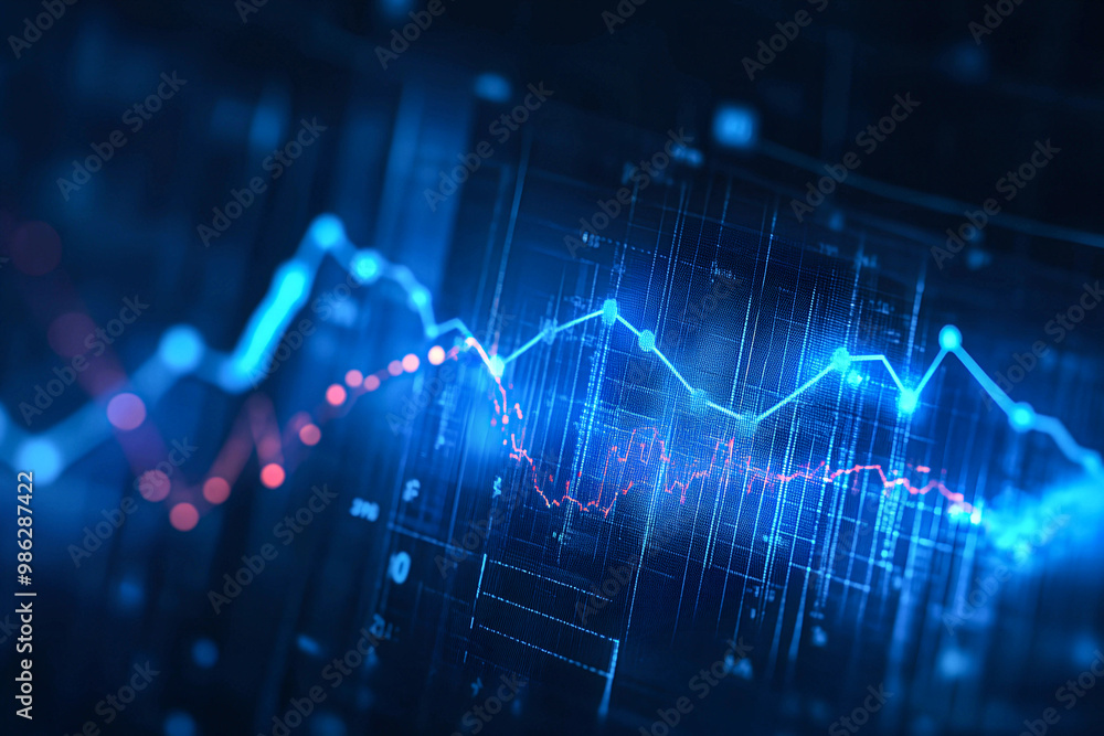 Photo blue growth graph business chart data diagram on success financial presentation background Photo blue growth graph business chart data diagram on success financial presentation background