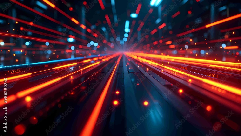 long exposure photo of a city highway at night, showing blurred streaks of red, blue, and orange light created by car headlights against the cityscape backdrop long exposure photo of a city highway at night, showing blurred streaks of red, blue, and orange light created by car headlights against the cityscape backdrop