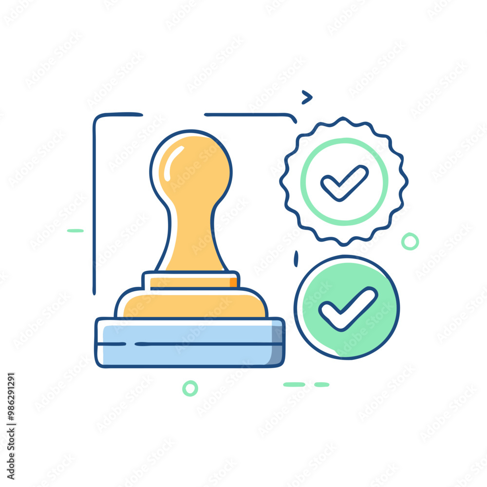 Stamp icon, symbol of authorization and confirmation, minimalist style Stamp icon, symbol of authorization and confirmation, minimalist style