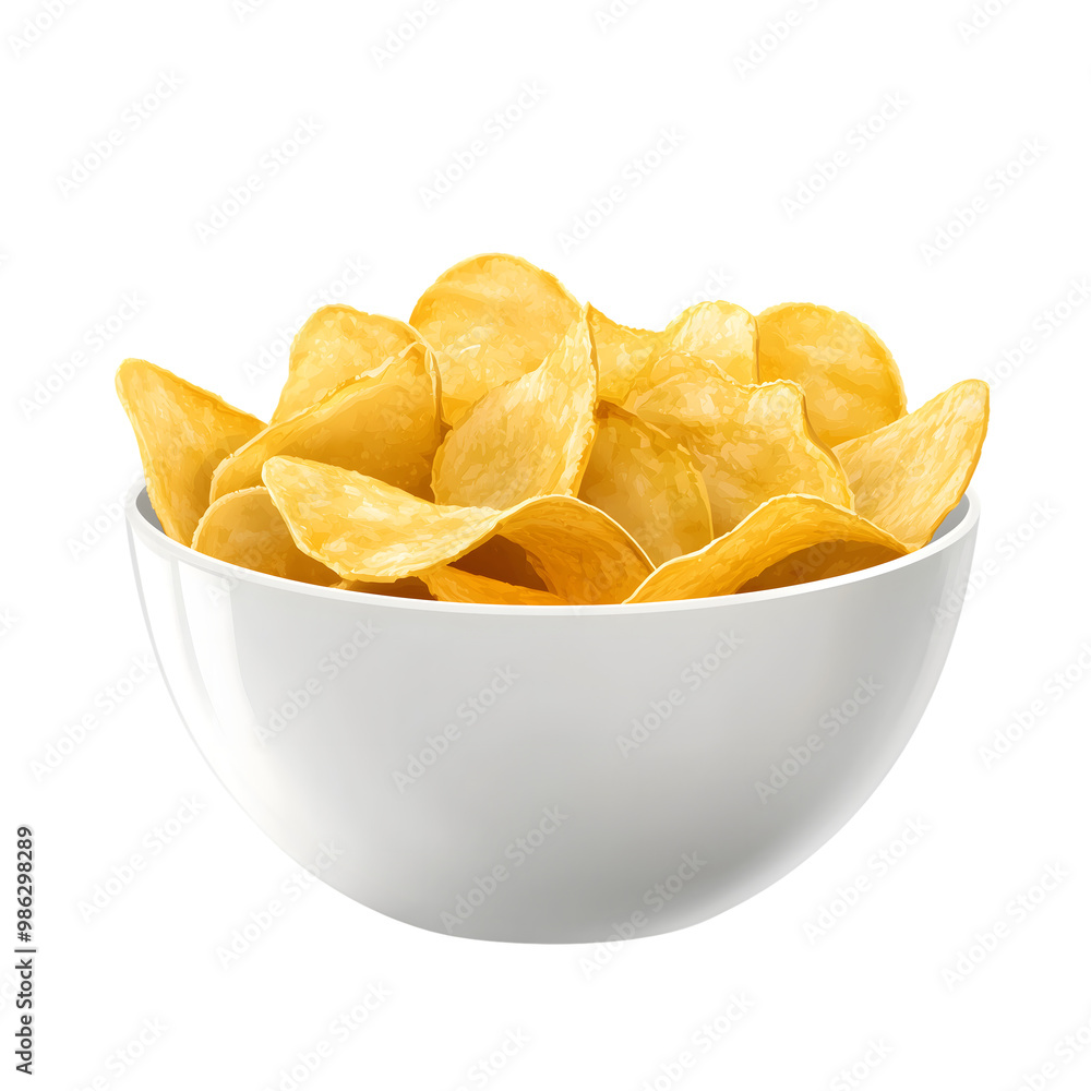 white bowl with crispy potato chips isolated on transparent background Generative Ai.
white bowl with crispy potato chips isolated on transparent background Generative Ai.
