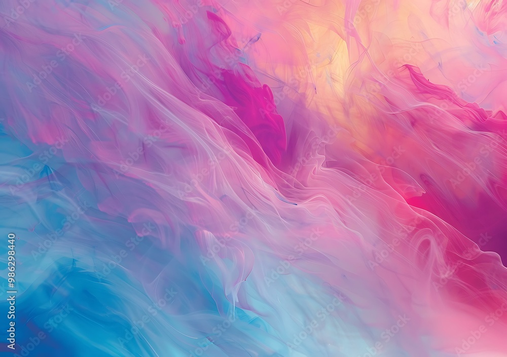 Abstract Watercolor Background in Pink, Blue, and Yellow Abstract Watercolor Background in Pink, Blue, and Yellow