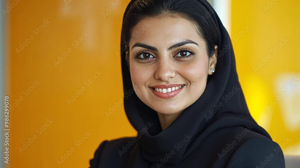 Confident Woman in Traditional Attire Smiling Warmly Indoors Generative AI Confident Woman in Traditional Attire Smiling Warmly Indoors Generative AI