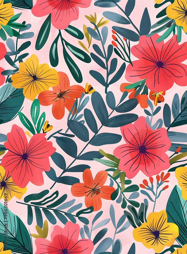 Seamless Pattern Floral Background Seamless Pattern Floral Background