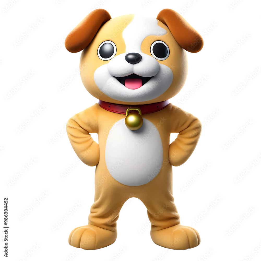 Fototapeta premium dog mascot costume isolated on transparent background