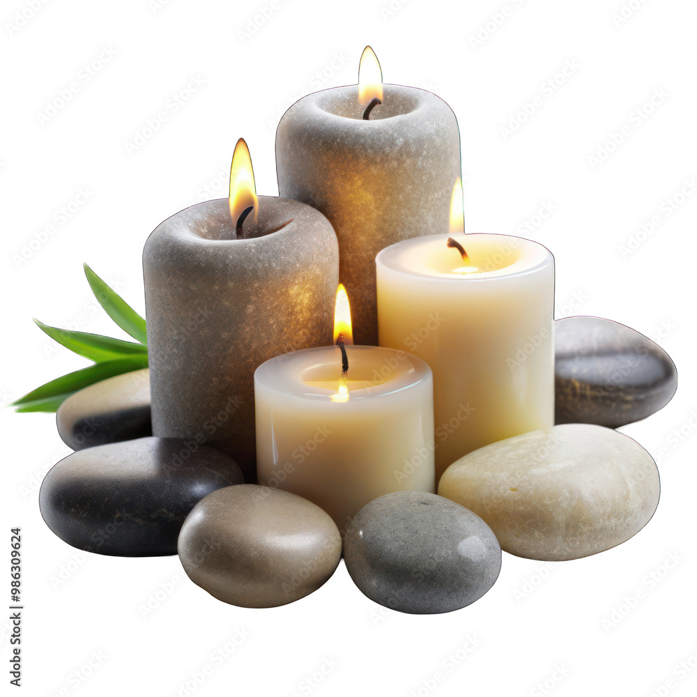 relaxing spa candle stones set relaxing spa candle stones set