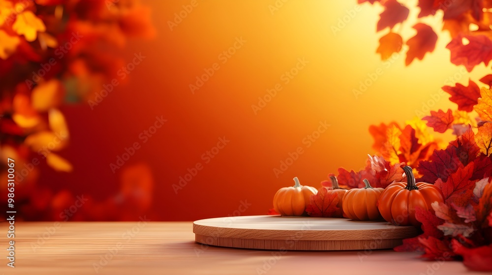 A warm autumn scene featuring pumpkins and vibrant orange leaves, perfect for seasonal decorations and fall festivities. A warm autumn scene featuring pumpkins and vibrant orange leaves, perfect for seasonal decorations and fall festivities.