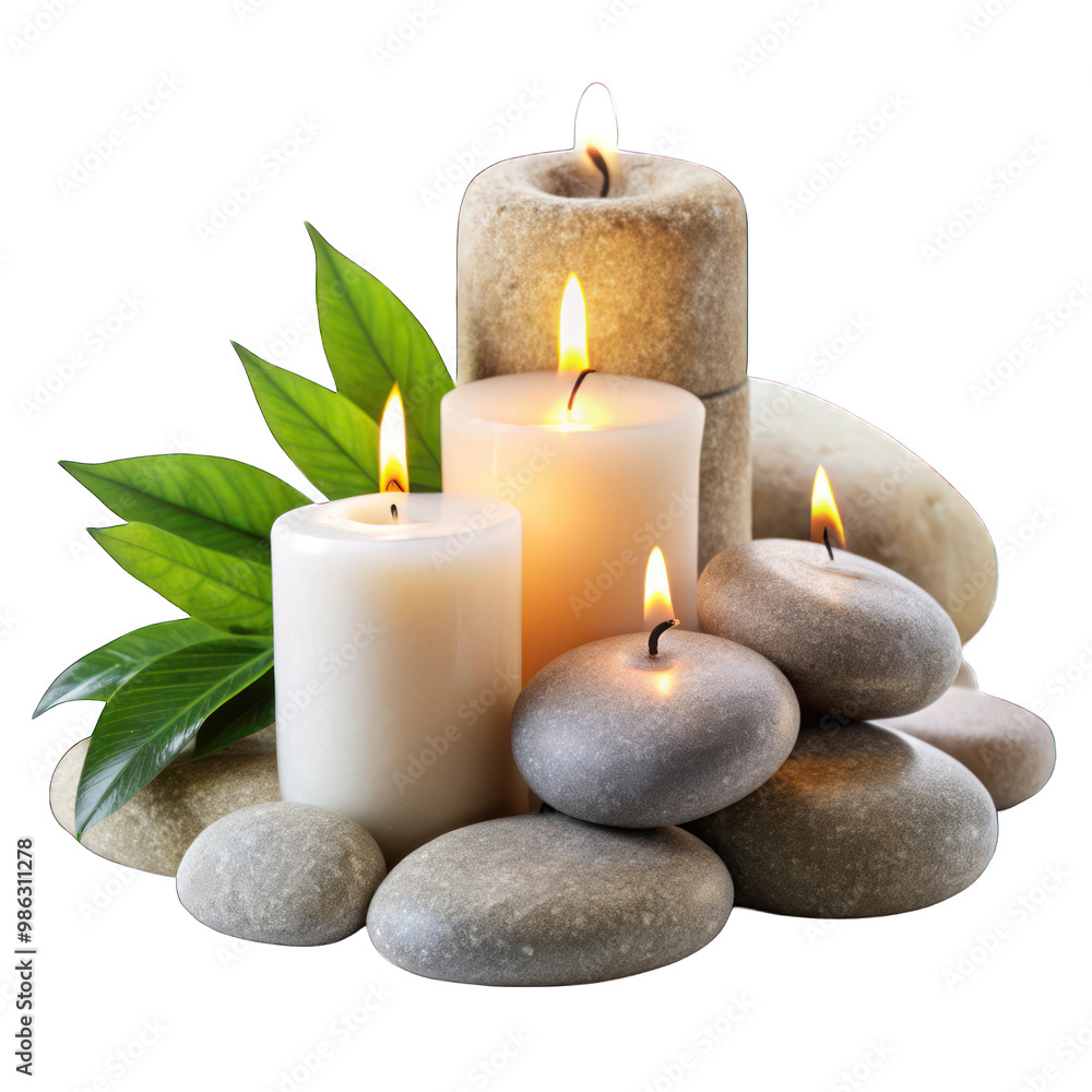 relaxing spa candle stones set relaxing spa candle stones set