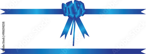bow gift ribbon straight horizontal border