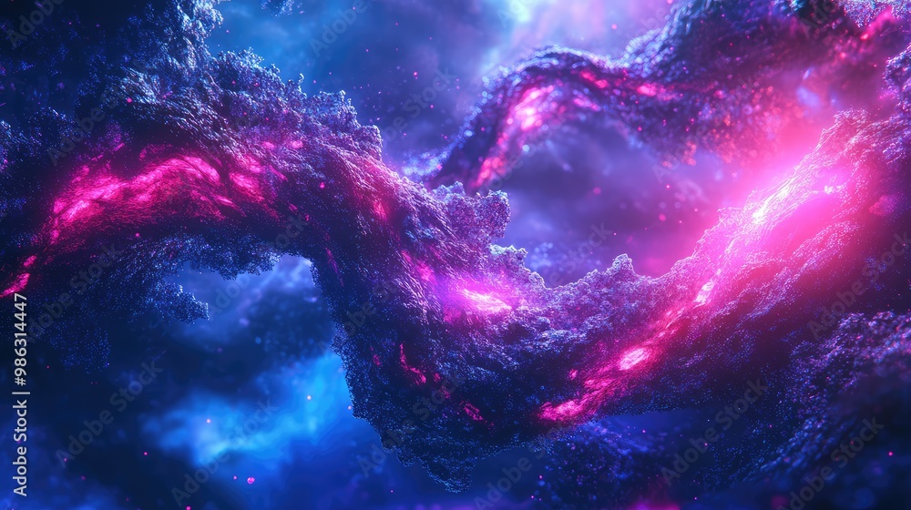Twisting 3D vines made of glowing liquid light, softly growing through a futuristic landscape. Twisting 3D vines made of glowing liquid light, softly growing through a futuristic landscape.