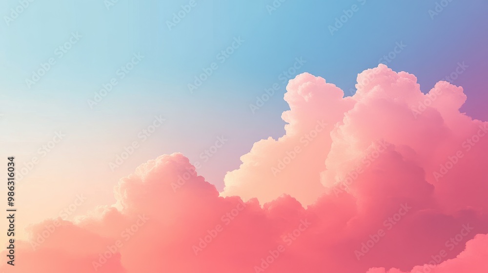 Colorful evening sky with a smooth gradient of warm pastel tones Colorful evening sky with a smooth gradient of warm pastel tones