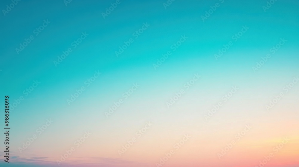 Clear blue sky with a gradient of pastel colors near the horizon Clear blue sky with a gradient of pastel colors near the horizon