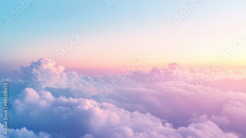 Soft morning sky with light pastel pinks and blues blending together