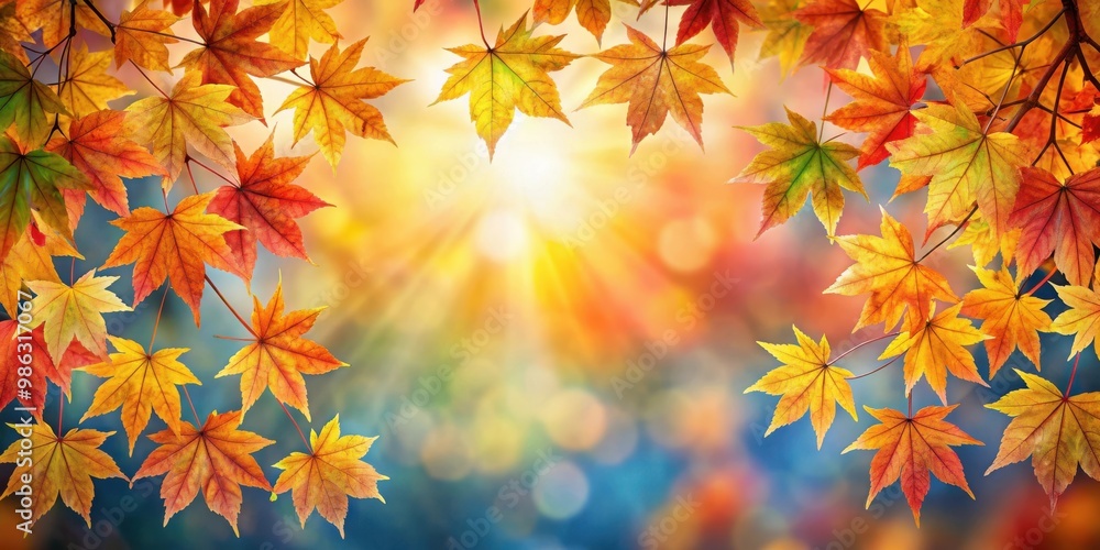 Vibrant autumn maple leaves creating a stunning natural backdrop for fall season Vibrant autumn maple leaves creating a stunning natural backdrop for fall season