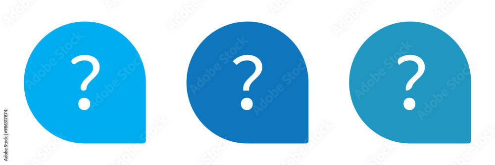 question mark icon in bubble vector illustration question mark icon in bubble vector illustration