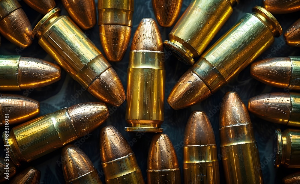 Full frame shot of ammunition bullets. Full frame shot of ammunition bullets.