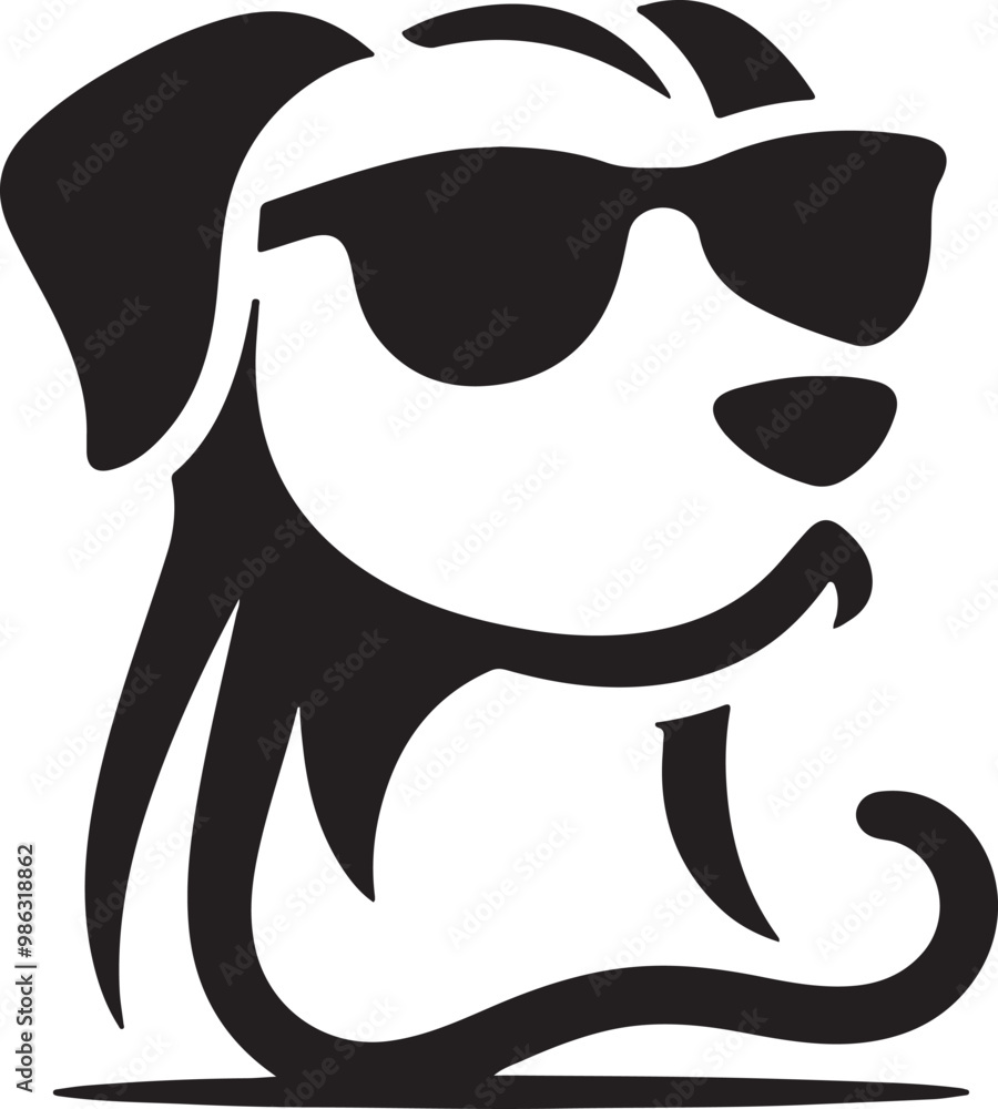 Obraz premium Dog Face Vector art Design