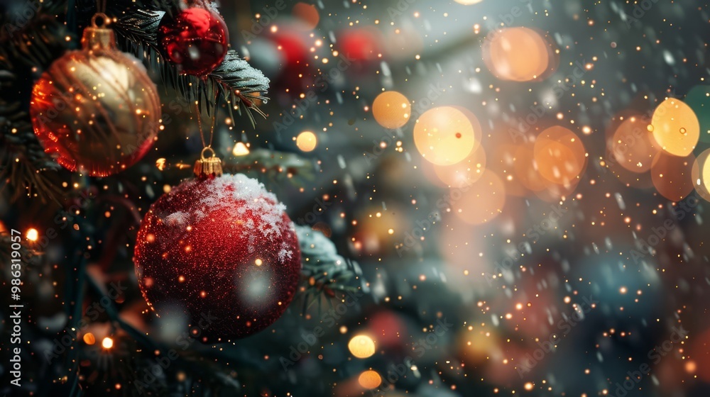 Merry Christmas and Happy New Year Holiday background. Xmas banner and web poster. Festive Greeting card Merry Christmas and Happy New Year Holiday background. Xmas banner and web poster. Festive Greeting card