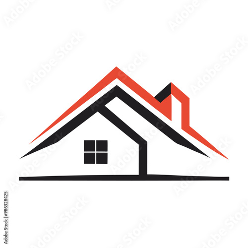 


      House logo vector art illustration.
