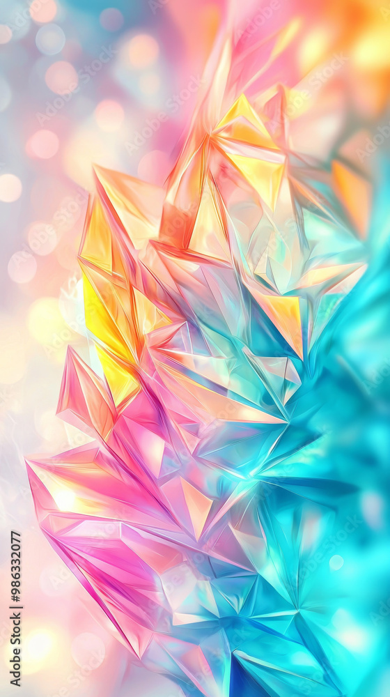 Abstract geometric shapes in a vibrant color palette Abstract geometric shapes in a vibrant color palette