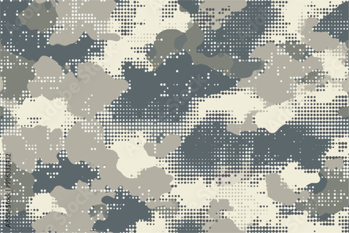 Pixel style background of camouflage pattern