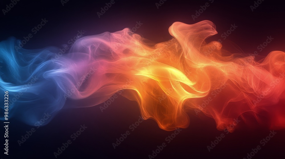 Vibrant abstract waves of color flowing together in a dynamic display of light and motion Vibrant abstract waves of color flowing together in a dynamic display of light and motion