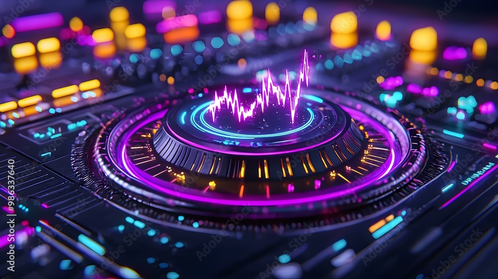 Vibrant Podcasting Station, a modern setup featuring colorful decor, sleek equipment, and an inviting atmosphere for creative discussions. Vibrant Podcasting Station, a modern setup featuring colorful decor, sleek equipment, and an inviting atmosphere for creative discussions.