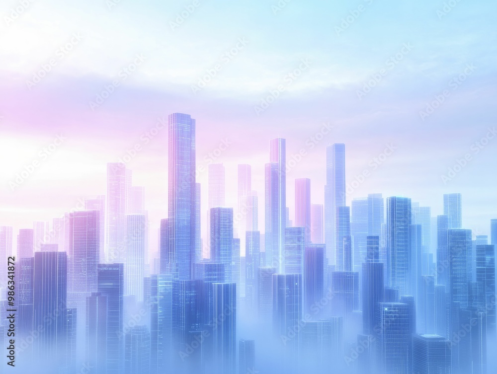Urban Skyline with Modern Skyscrapers Under Clear Blue Sky, Capturing the Essence of City Life and Architectural Grandeur in a Dynamic Metropolitan Landscape Urban Skyline with Modern Skyscrapers Under Clear Blue Sky, Capturing the Essence of City Life and Architectural Grandeur in a Dynamic Metropolitan Landscape