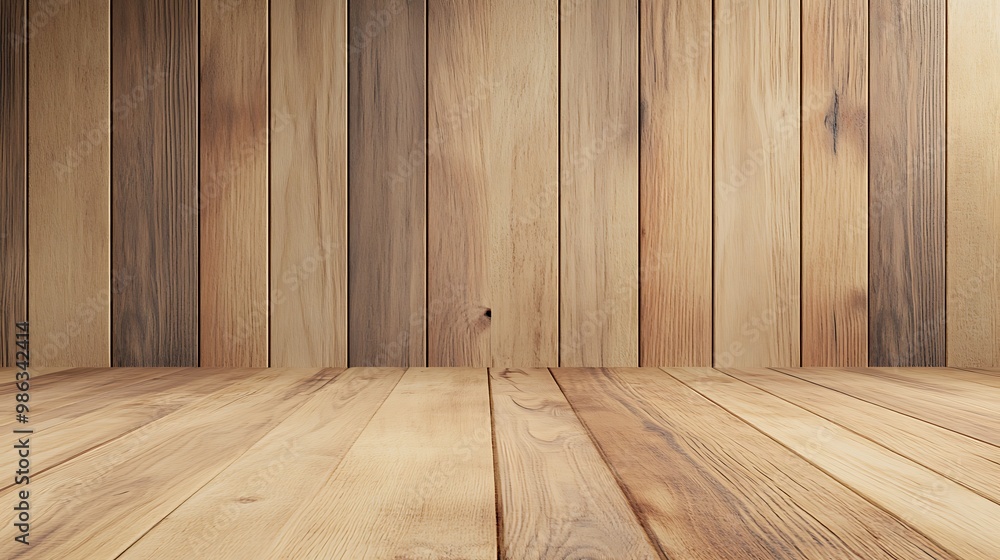 A wooden surface with a textured wall, ideal for backgrounds or displays. A wooden surface with a textured wall, ideal for backgrounds or displays.