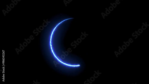 Wallpaper Mural Circle Loading neon light on black background running at high speed Super Slow Motion, 4k Video Torontodigital.ca