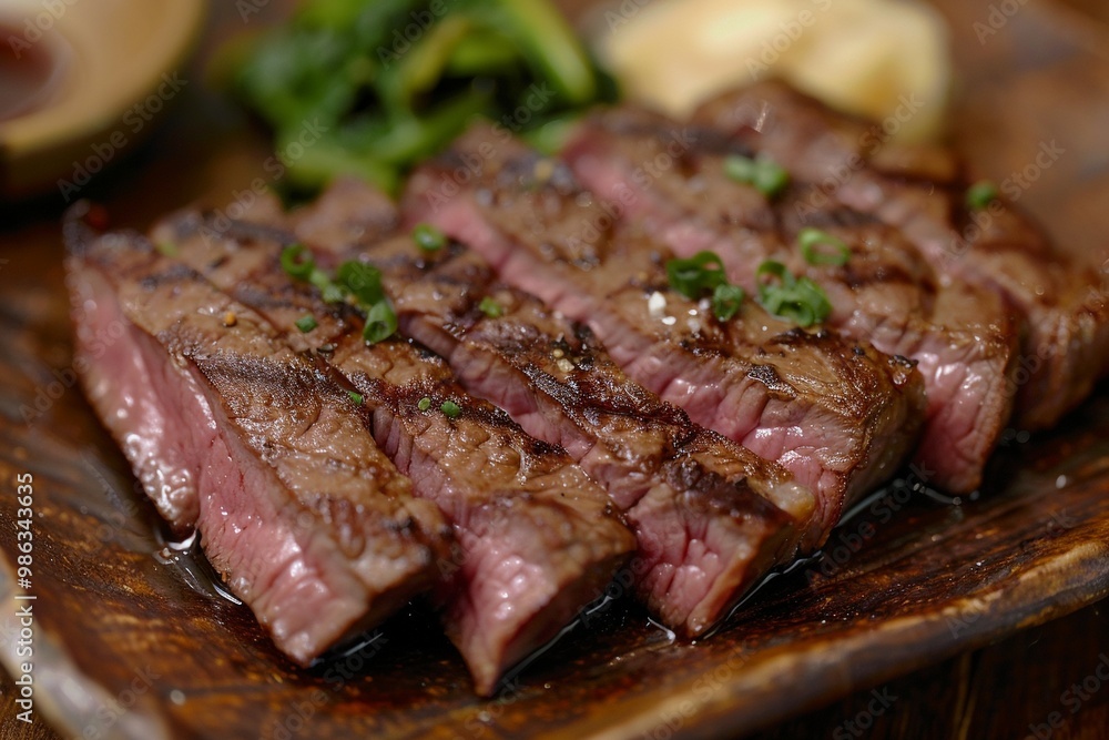 Juicy Grilled Steak with Garnish Juicy Grilled Steak with Garnish
