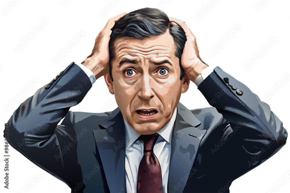 Omg shame businessman vector image, isolated on white background
Omg shame businessman vector image, isolated on white background