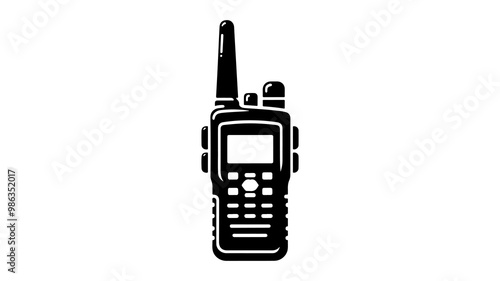 walkie-talkie silhouette vector illustration.