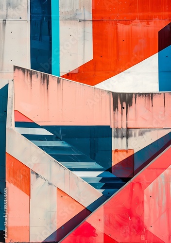 Abstract Geometric Concrete Wall Art