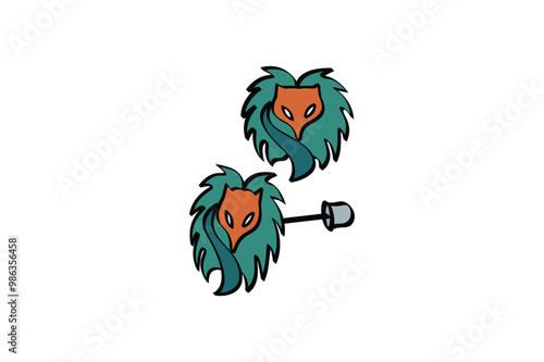 Stylish animal stud earrings icon, the perfect accessory for every fashionable jewelry lover