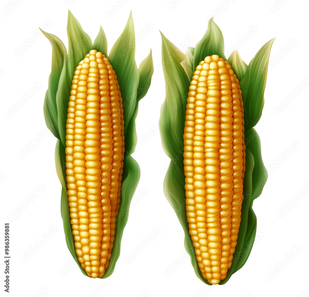 Obraz premium Corn isolated on Transparent Background