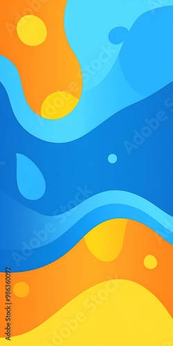 Abstract Background With Blue And Yellow Colors